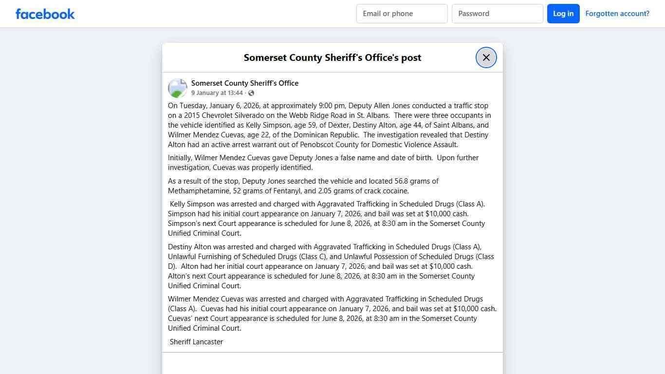 On Tuesday, January 6,... - Somerset County Sheriff's Office | Facebook
